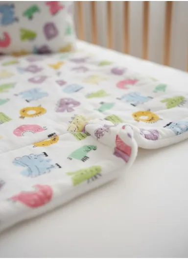 Baby Blanket and Pillow Set Soft, Natural, Breathable, and Gentle on Sensitive Skin for Healthy Sleep
