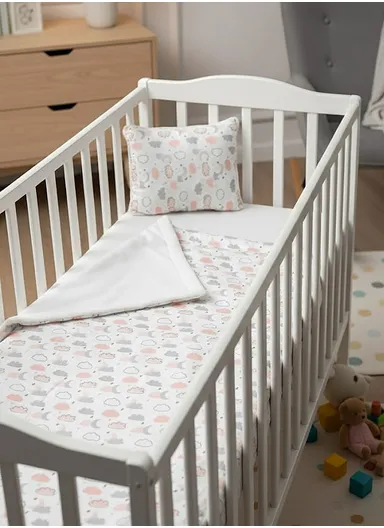 Baby Blanket and Pillow Set Soft, Natural, Breathable, and Gentle on Sensitive Skin for Healthy Sleep