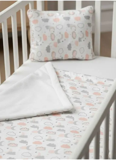 Baby Blanket and Pillow Set Soft, Natural, Breathable, and Gentle on Sensitive Skin for Healthy Sleep