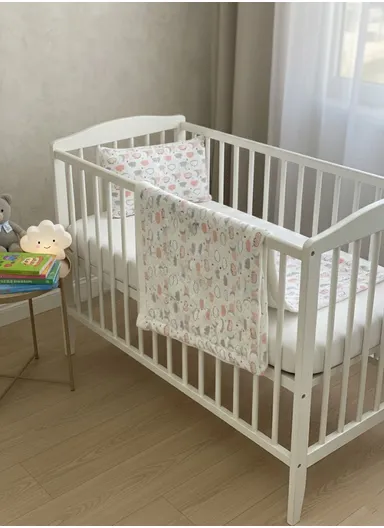 Baby Blanket and Pillow Set Soft, Natural, Breathable, and Gentle on Sensitive Skin for Healthy Sleep