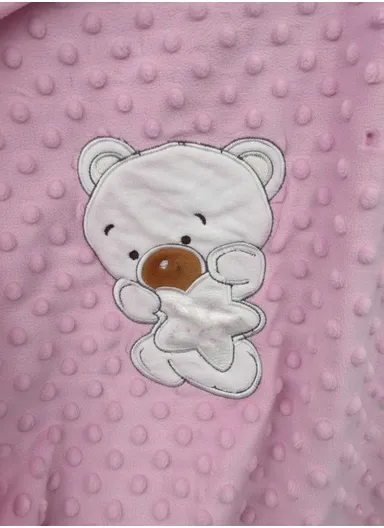 Baby Soft Polyester Blanket, Gentle, Warm &amp; Safe All-Season Comfort (L110 x W80)cm - Pink