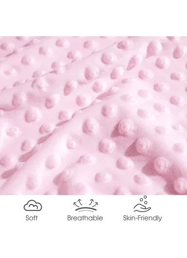 Baby Soft Polyester Blanket, Gentle, Warm &amp; Safe All-Season Comfort (L110 x W80)cm - Pink