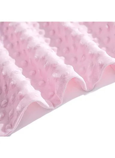 Baby Soft Polyester Blanket, Gentle, Warm &amp; Safe All-Season Comfort (L110 x W80)cm - Pink