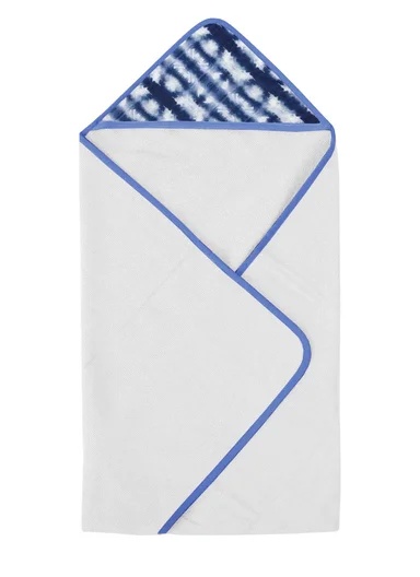 6-Pieces Baby Bath Towel &amp; Washcloth Set with Hooded Microfiber Towel, Cotton Face Towels &amp; Soft Sponge 