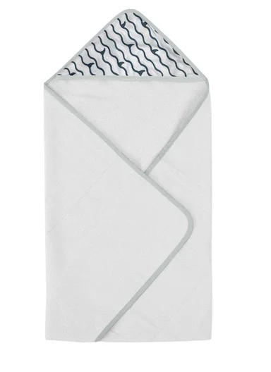 6-Pieces Baby Bath Towel &amp; Washcloth Set with Hooded Microfiber Towel, Cotton Face Towels &amp; Soft Sponge 