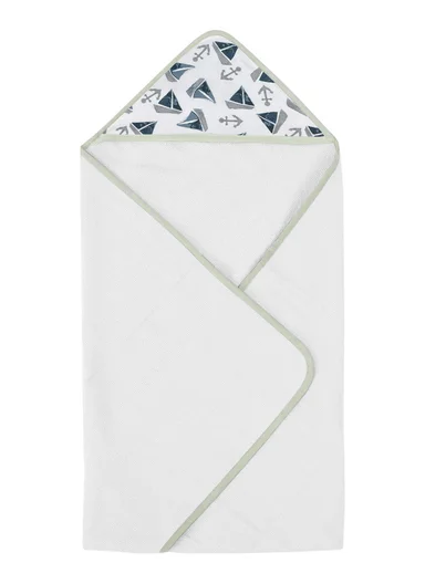 6-Pieces Baby Bath Towel &amp; Washcloth Set with Hooded Microfiber Towel, Cotton Face Towels &amp; Soft Sponge 