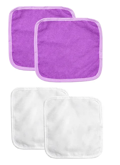6-Pieces Baby Bath Towel &amp; Washcloth Set with Hooded Microfiber Towel, Cotton Face Towels &amp; Soft Sponge 