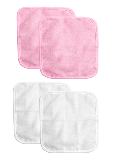 6-Pieces Baby Bath Towel &amp; Washcloth Set with Hooded Microfiber Towel, Cotton Face Towels &amp; Soft Sponge 