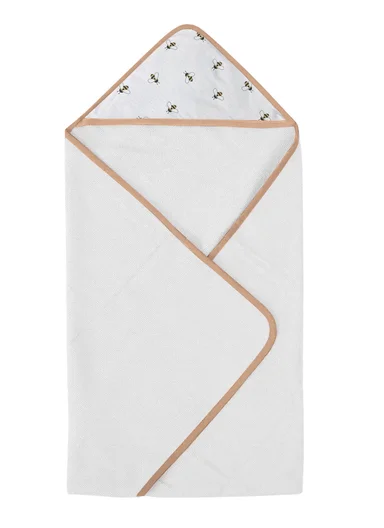 6-Pieces Baby Bath Towel &amp; Washcloth Set with Hooded Microfiber Towel, Cotton Face Towels &amp; Soft Sponge 