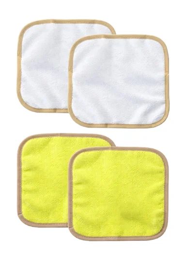 6-Pieces Baby Bath Towel &amp; Washcloth Set with Hooded Microfiber Towel, Cotton Face Towels &amp; Soft Sponge 