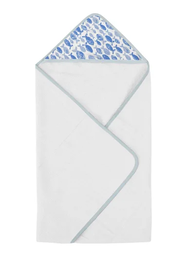 6-Pieces Baby Bath Towel &amp; Washcloth Set with Hooded Microfiber Towel, Cotton Face Towels &amp; Soft Sponge 