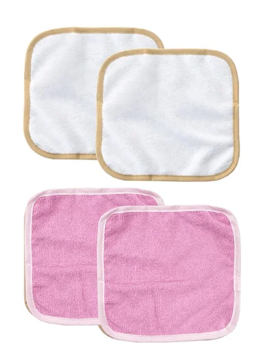 6-Pieces Baby Bath Towel &amp; Washcloth Set with Hooded Microfiber Towel, Cotton Face Towels &amp; Soft Sponge 
