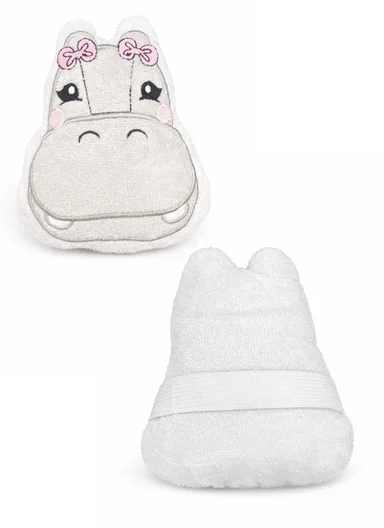 6-Pieces Baby Bath Towel &amp; Washcloth Set with Hooded Microfiber Towel, Cotton Face Towels &amp; Soft Sponge 