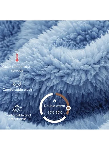 0–3 Months Thickened Baby Sleeping Bag with Bear Ears, Soft Infant Swaddle Blanket (L57 × W28)cm - Pink