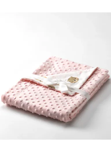 Baby Soft Polyester Blanket, Gentle, Cozy &amp; All-Season Comfort (L160 x W110)cm - Pink