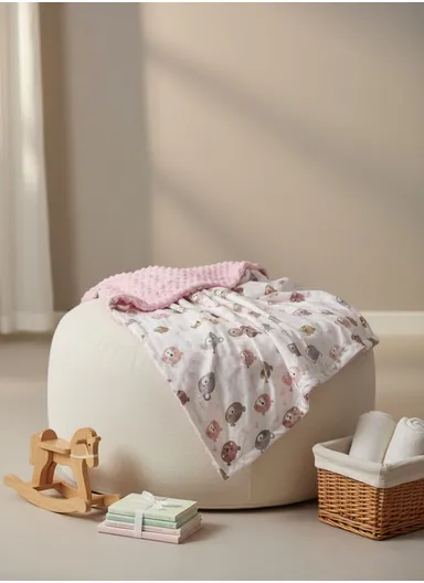 Baby Soft Polyester Blanket, Gentle, Cozy &amp; All-Season Comfort (L160 x W110)cm - Pink