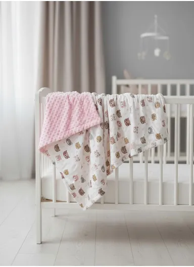 Baby Soft Polyester Blanket, Gentle, Cozy &amp; All-Season Comfort (L160 x W110)cm - Pink