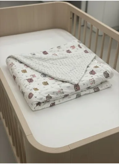 Baby Soft Polyester Blanket, Gentle, Cozy &amp; All-Season Comfort (L160 x W110)cm - White