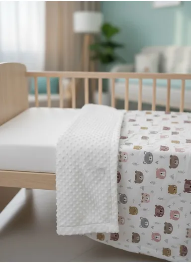 Baby Soft Polyester Blanket, Gentle, Cozy &amp; All-Season Comfort (L160 x W110)cm - White