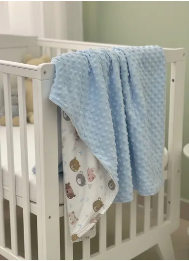 Baby Soft Polyester Blanket, Gentle, Cozy &amp; All-Season Comfort (L160 x W110)cm - Blue