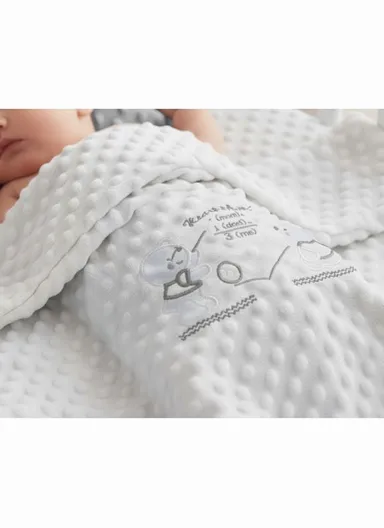 Baby Quilt, Pillow &amp; Mattress Set, Soft Polyester, Lightweight &amp; Travel-Friendly - White