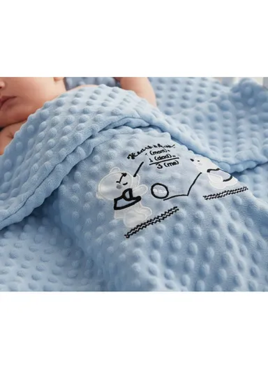 Baby Quilt, Pillow &amp; Mattress Set, Soft Polyester, Lightweight &amp; Travel-Friendly - Blue