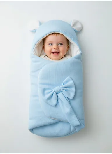 Adjustable Swaddle Sleep Bag, Soft Lining, Cozy For Outdoor Easy Swaddles for Boy &amp; Girl