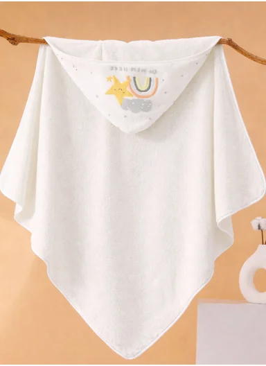 Soft Coral Velvet Baby Bath Towel, Gentle &amp; Absorbent Comfort for Babies (L80 x W80)cm