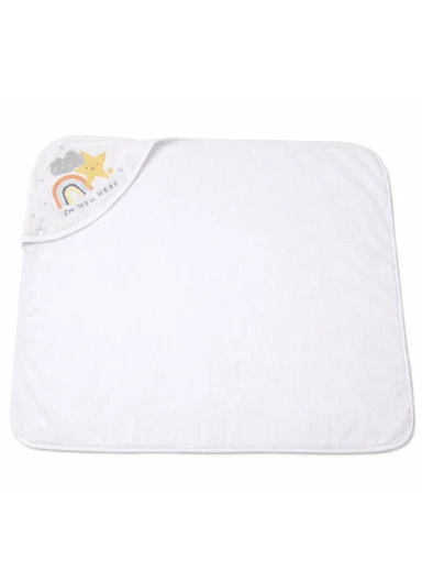 Soft Coral Velvet Baby Bath Towel, Gentle &amp; Absorbent Comfort for Babies (L80 x W80)cm
