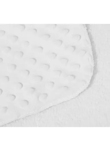 0–6 Months Super Soft Minky Dotted Baby Blanket, Lightweight &amp; Warm Infant Swaddle Wrap (L100 × W75)cm - White