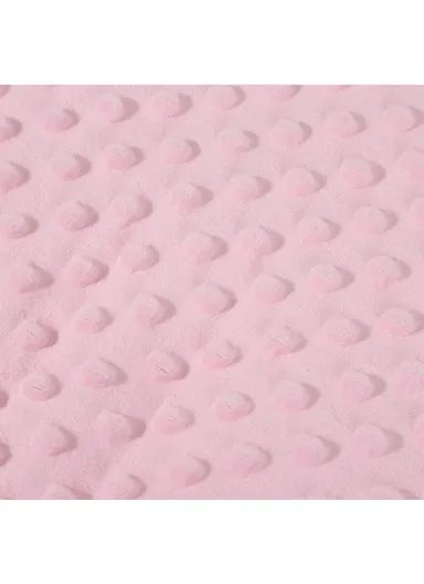0–6 Months Super Soft Minky Dotted Baby Blanket, Lightweight &amp; Warm Infant Swaddle Wrap (L100 × W75)cm - Pink