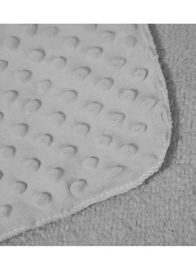 0–6 Months Super Soft Minky Dotted Baby Blanket, Lightweight &amp; Warm Infant Swaddle Wrap (L100 × W75)cm - Grey