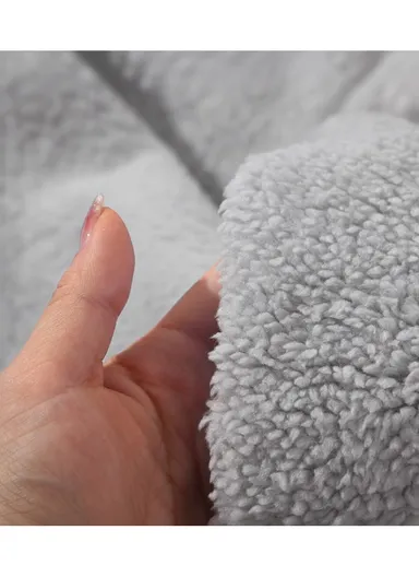 0–6 Months Super Soft Minky Dotted Baby Blanket, Lightweight &amp; Warm Infant Swaddle Wrap (L100 × W75)cm - Grey