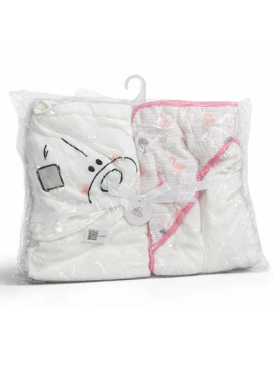 Soft Coral Velvet Baby Bath Towel, Gentle &amp; Absorbent Comfort for Babies (L80 x W80)cm