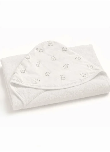 Soft Coral Velvet Baby Bath Towel, Gentle &amp; Absorbent Comfort for Babies (L80 x W80)cm