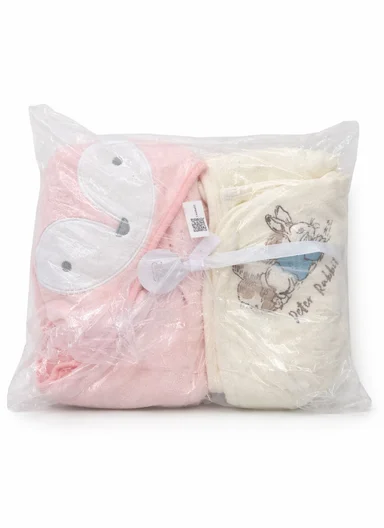 Soft Coral Velvet Baby Bath Towel, Gentle &amp; Absorbent Comfort for Babies (L80 x W80)cm