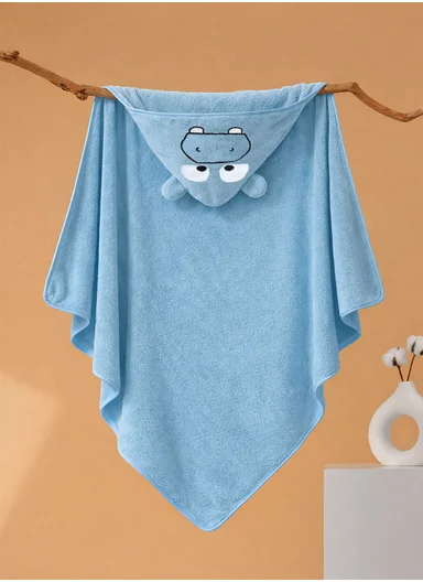 Soft Coral Velvet Baby Bath Towel, Gentle &amp; Absorbent Comfort for Babies (L80 x W80)cm