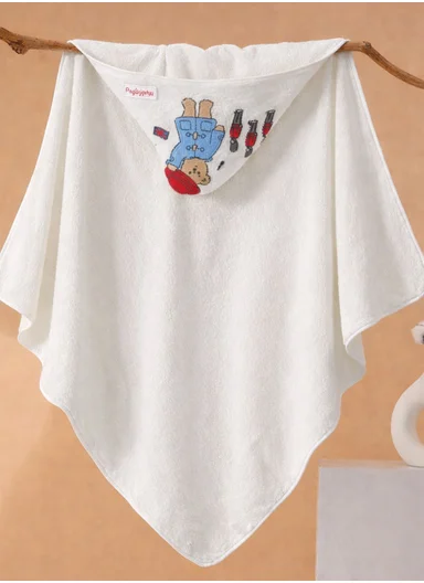 Soft Coral Velvet Baby Bath Towel, Gentle &amp; Absorbent Comfort for Babies (L80 x W80)cm