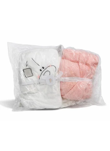 Soft Coral Velvet Baby Bath Towel, Gentle &amp; Absorbent Comfort for Babies (L80 x W80)cm