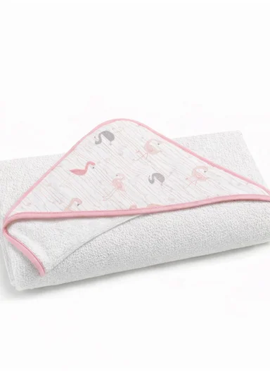 Soft Coral Velvet Baby Bath Towel, Gentle &amp; Absorbent Comfort for Babies (L80 x W80)cm