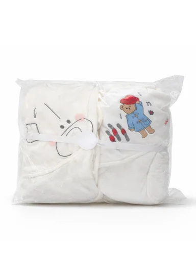 Soft Coral Velvet Baby Bath Towel, Gentle &amp; Absorbent Comfort for Babies (L80 x W80)cm