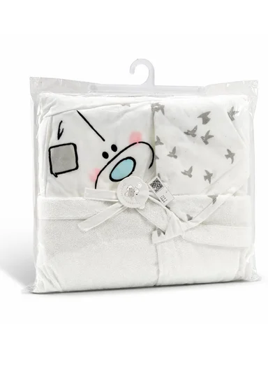 Soft Coral Velvet Baby Bath Towel, Gentle &amp; Absorbent Comfort for Babies (L80 x W80)cm