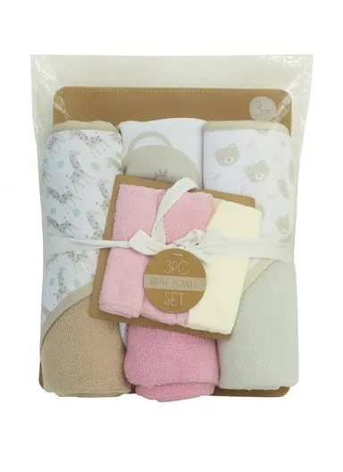 6 Pcs 3+3 Baby Hooded Towel &amp; Face Towel Set, Ultra Soft &amp; Absorbent Towels, Quick-Dry, Lightweight &amp; Gentle for Newborns &amp; Toddlers - Giraffe &amp; Bear