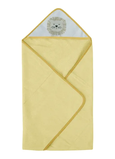 6 Pcs 3+3 Baby Hooded Towel &amp; Face Towel Set, Ultra Soft &amp; Absorbent Towels, Quick-Dry, Lightweight &amp; Gentle for Newborns &amp; Toddlers - Lion