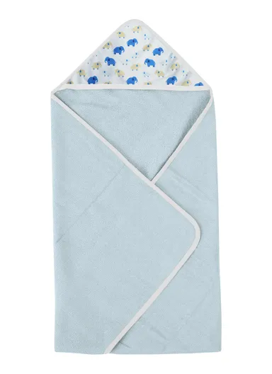 6 Pcs 3+3 Baby Hooded Towel &amp; Face Towel Set, Ultra Soft &amp; Absorbent Towels, Quick-Dry, Lightweight &amp; Gentle for Newborns &amp; Toddlers - Elephant