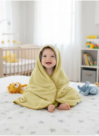 6 Pcs 3+3 Baby Hooded Towel &amp; Face Towel Set, Ultra Soft &amp; Absorbent Towels, Quick-Dry, Lightweight &amp; Gentle for Newborns &amp; Toddlers - Floral