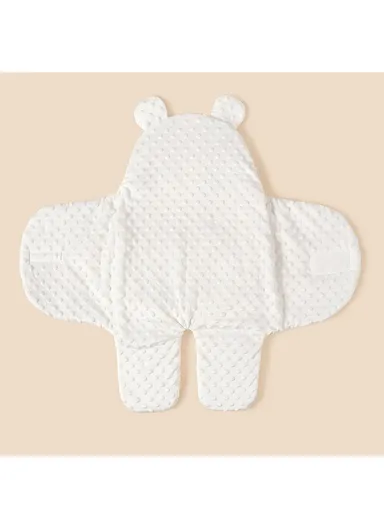 Unisex Baby Sleeping Bag, Soft, Warm &amp; Versatile Swaddle Blanket (L60 x W30)cm - White