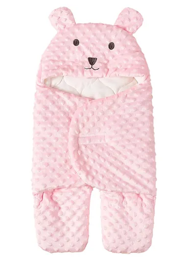 Unisex Baby Sleeping Bag, Soft, Warm &amp; Versatile Swaddle Blanket (L60 x W30)cm - Pink