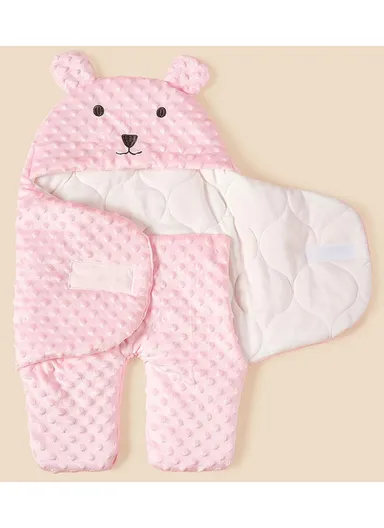 Unisex Baby Sleeping Bag, Soft, Warm &amp; Versatile Swaddle Blanket (L60 x W30)cm - Pink