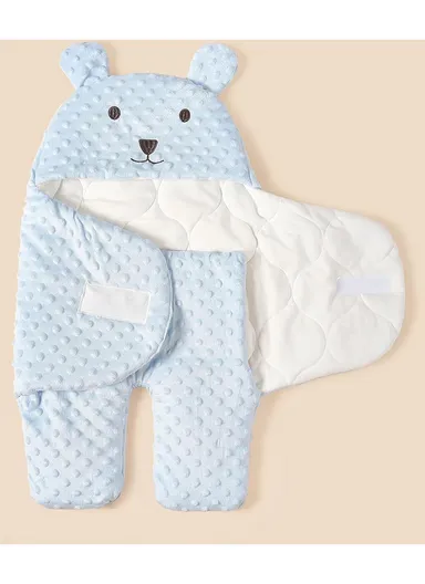 Unisex Baby Sleeping Bag, Soft, Warm &amp; Versatile Swaddle Blanket (L60 x W30)cm - Blue